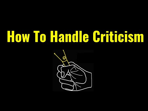 How To Handle Criticism